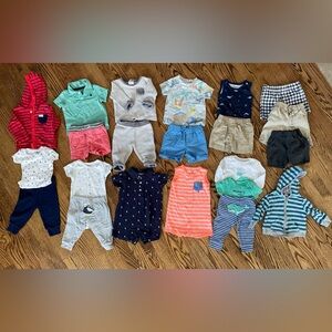 Bundle- Carters Baby Boy 6 Months Summer Outfits
